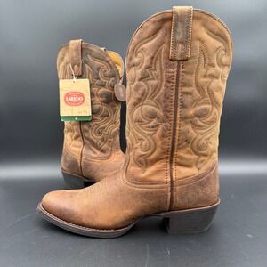 Laredo 51112‎ Womens 10 M Tan Distressed Leather Western Cowboy Boots